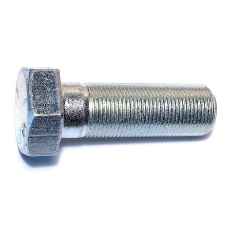 Midwest Fastener Grade 5, 1"-14 Hex Head Cap Screw, Zinc Plated Steel, 3 in L, 10 PK 00623